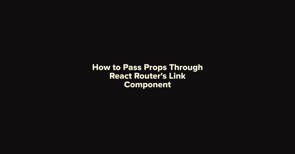 react router link props